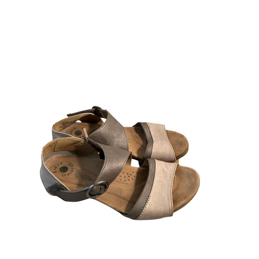 Earth origins shoes 11 sandals‎ wedges taupe